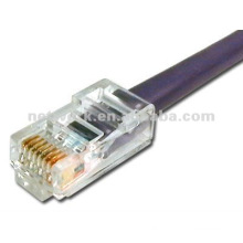 Roxo não-inicializado cabo 3pts cat6 remendo